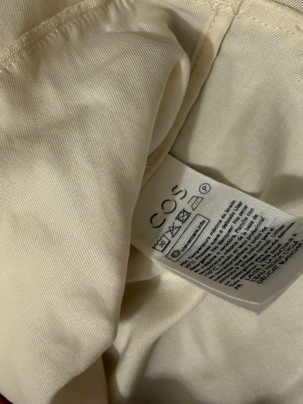 COS Sleeveless Tie-Neck Blouse in Cream - Picture 5 of 7